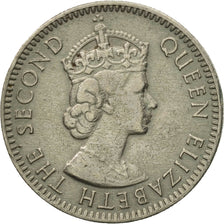 Moneda, Mauricio, Elizabeth II, 1/4 Rupee, 1964, MBC, Cobre - níquel, KM:36