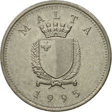 Moneta, Malta, 10 Cents, 1995, MB+, Rame-nichel, KM:96