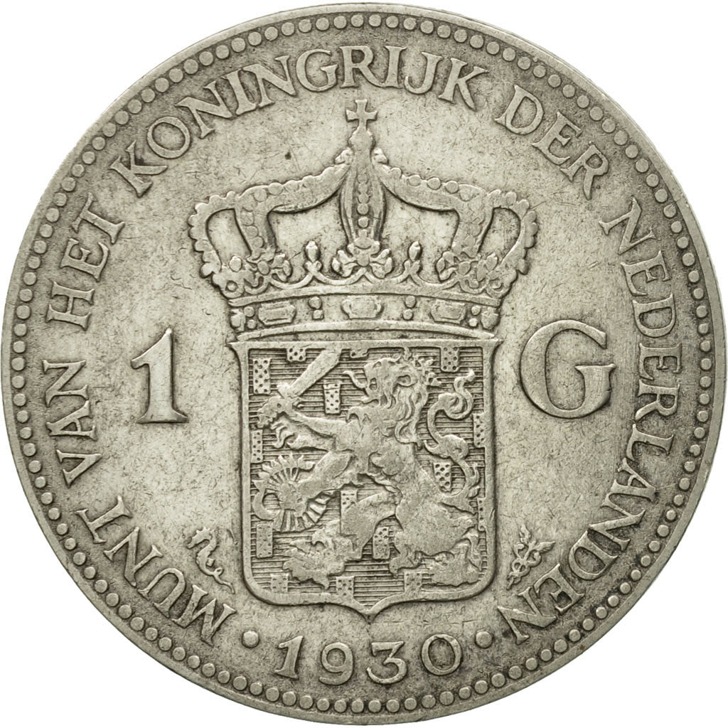 Moneta, Paesi Bassi, Wilhelmina I, Gulden, 1930, BB, Argento, KM:161.1