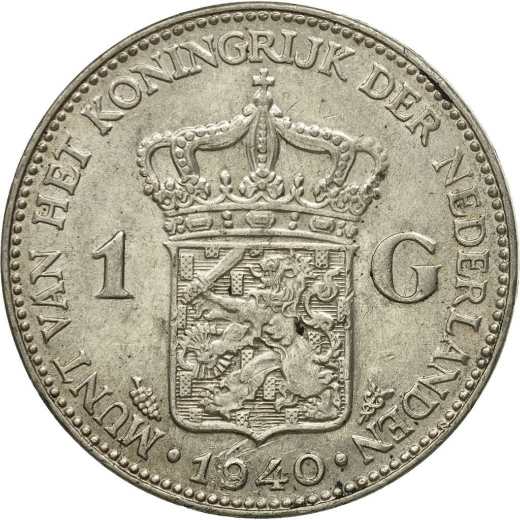 Münze, Niederlande, Wilhelmina I, Gulden, 1940, SS, Silber, KM:161.1