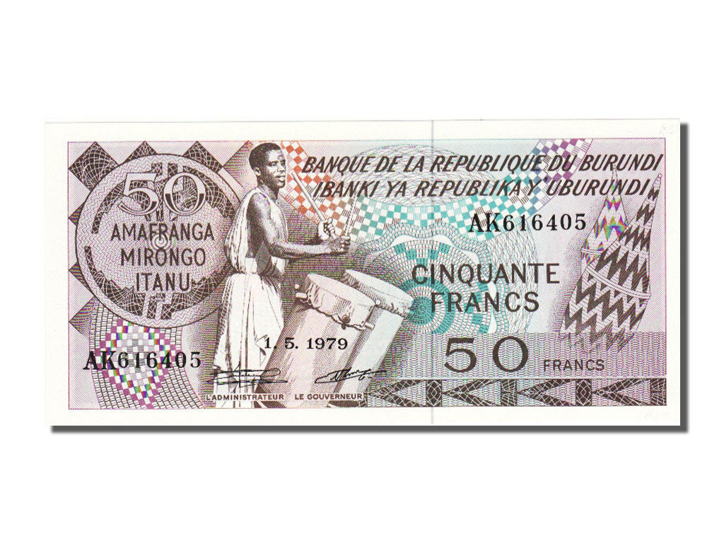 Banknote, Burundi, 50 Francs, 1979, 1979-05-01, UNC(65-70)