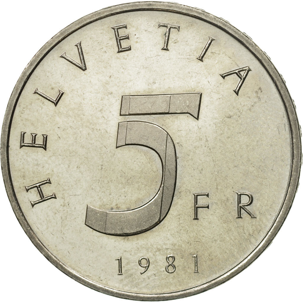 Moneta, Svizzera, 5 Francs, 1981, Bern, BB, Rame-nichel, KM:60