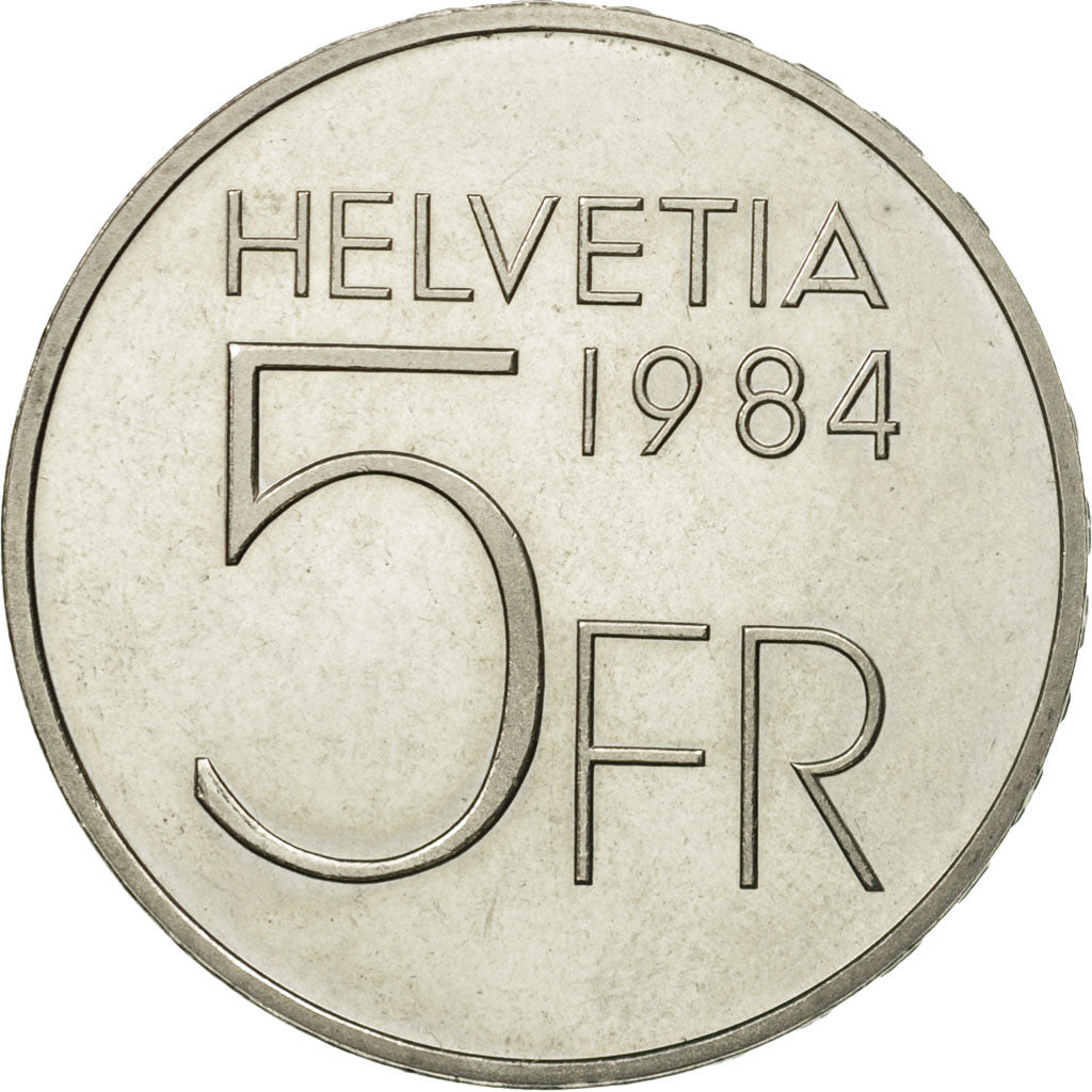 Moneta, Svizzera, 5 Francs, 1984, Bern, BB, Rame-nichel, KM:63