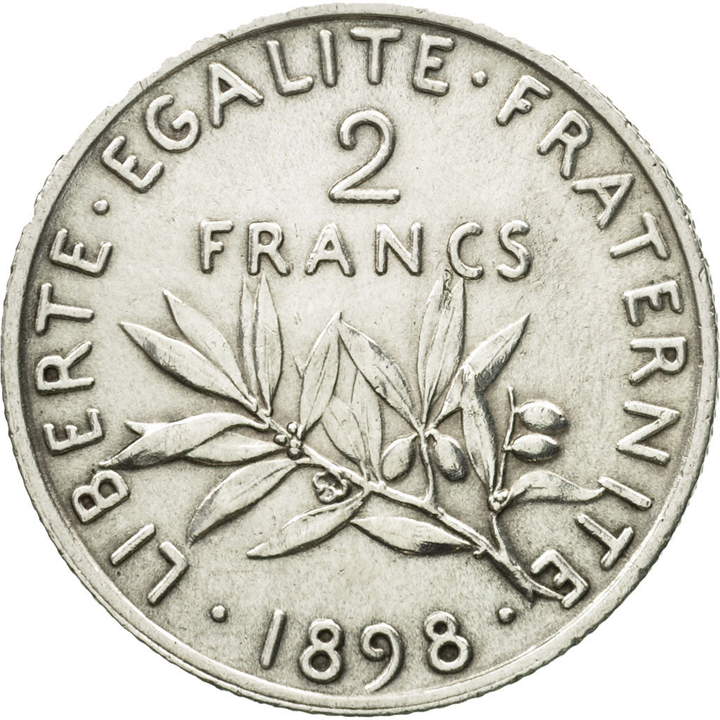 Coin, France, Semeuse, 2 Francs, 1898, Paris, EF(40-45), Silver, KM:845.1