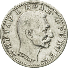 Moneta, Serbia, Peter I, 50 Para, 1915, BB+, Argento, KM:24.1