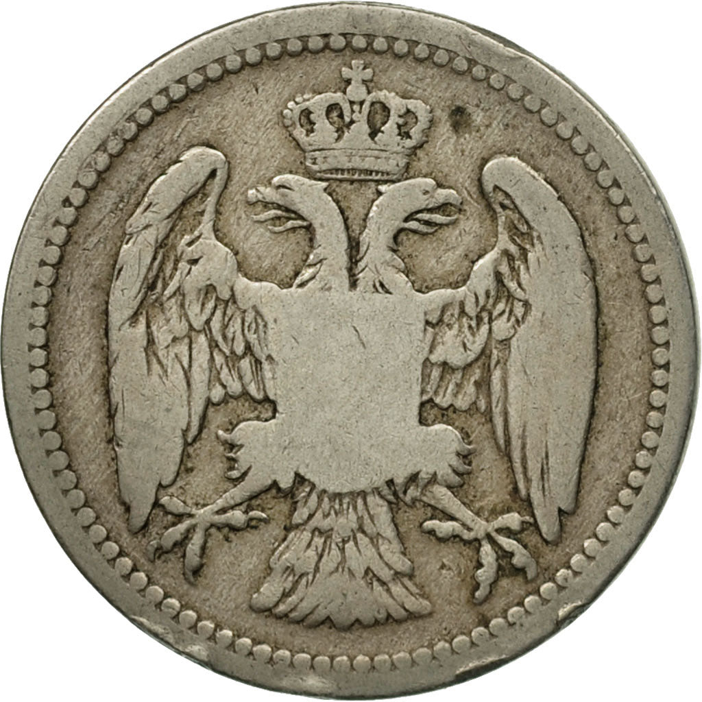 Coin, Serbia, Milan I, 10 Para, 1883, VF(30-35), Copper-nickel, KM:19