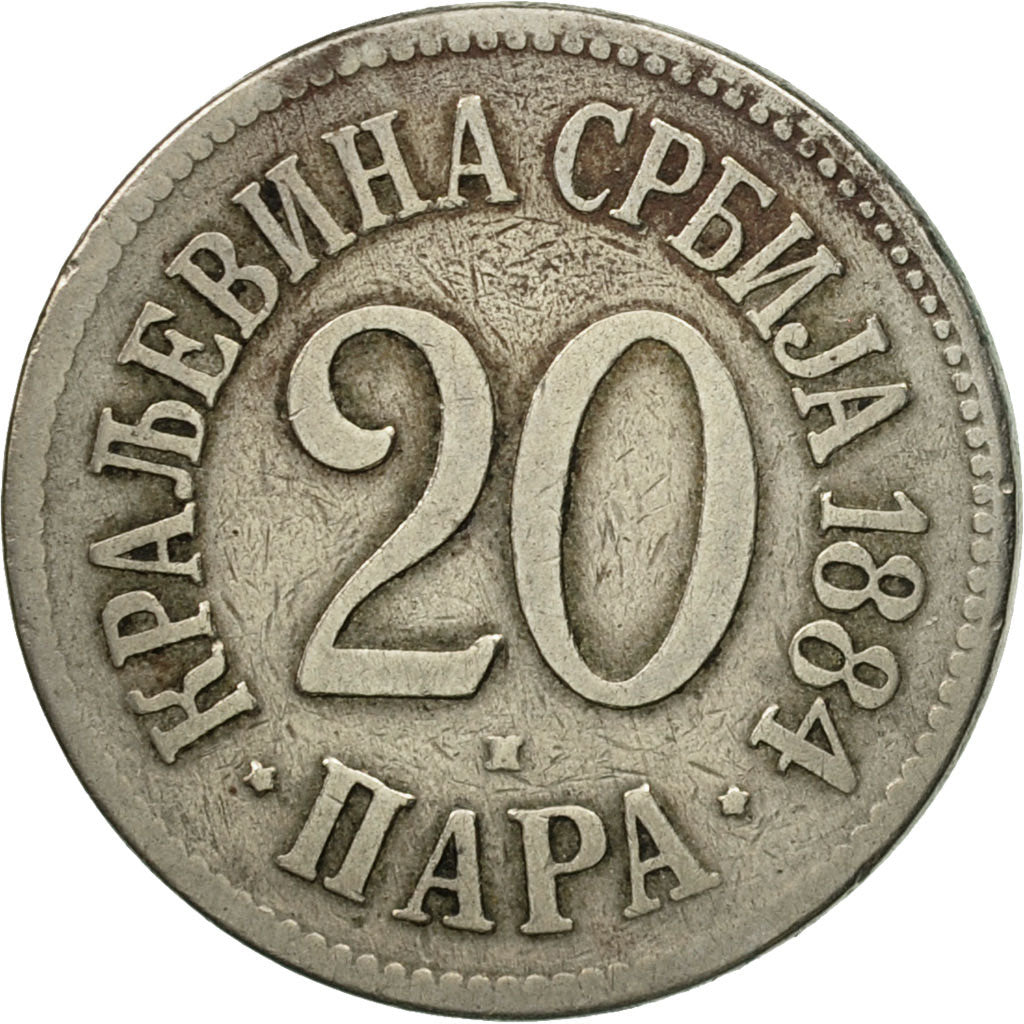 Monnaie, Serbie, Milan I, 20 Para, 1884, TB+, Copper-nickel, KM:20