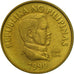 Münze, Philippinen, 25 Sentimos, 1990, S+, Messing, KM:241.1