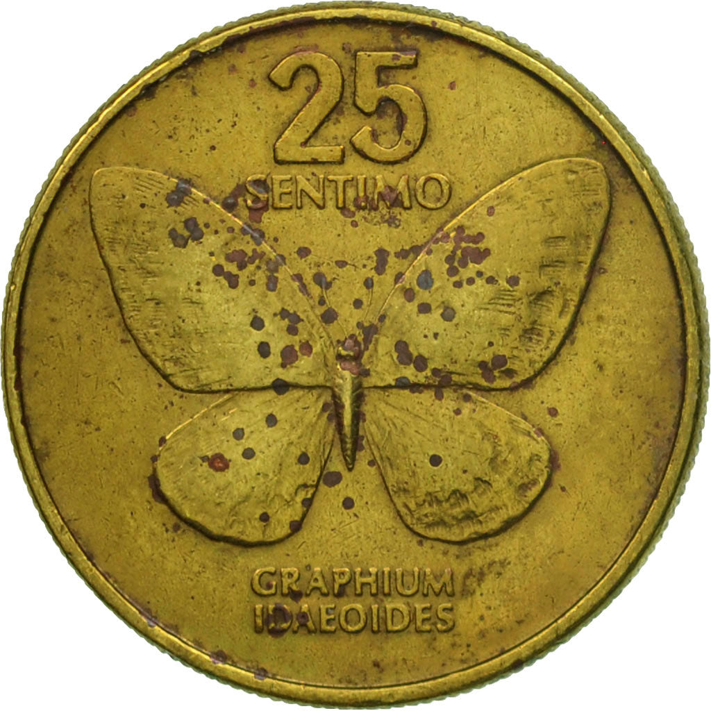 Coin, Philippines, 25 Sentimos, 1988, VF(30-35), Brass, KM:241.1