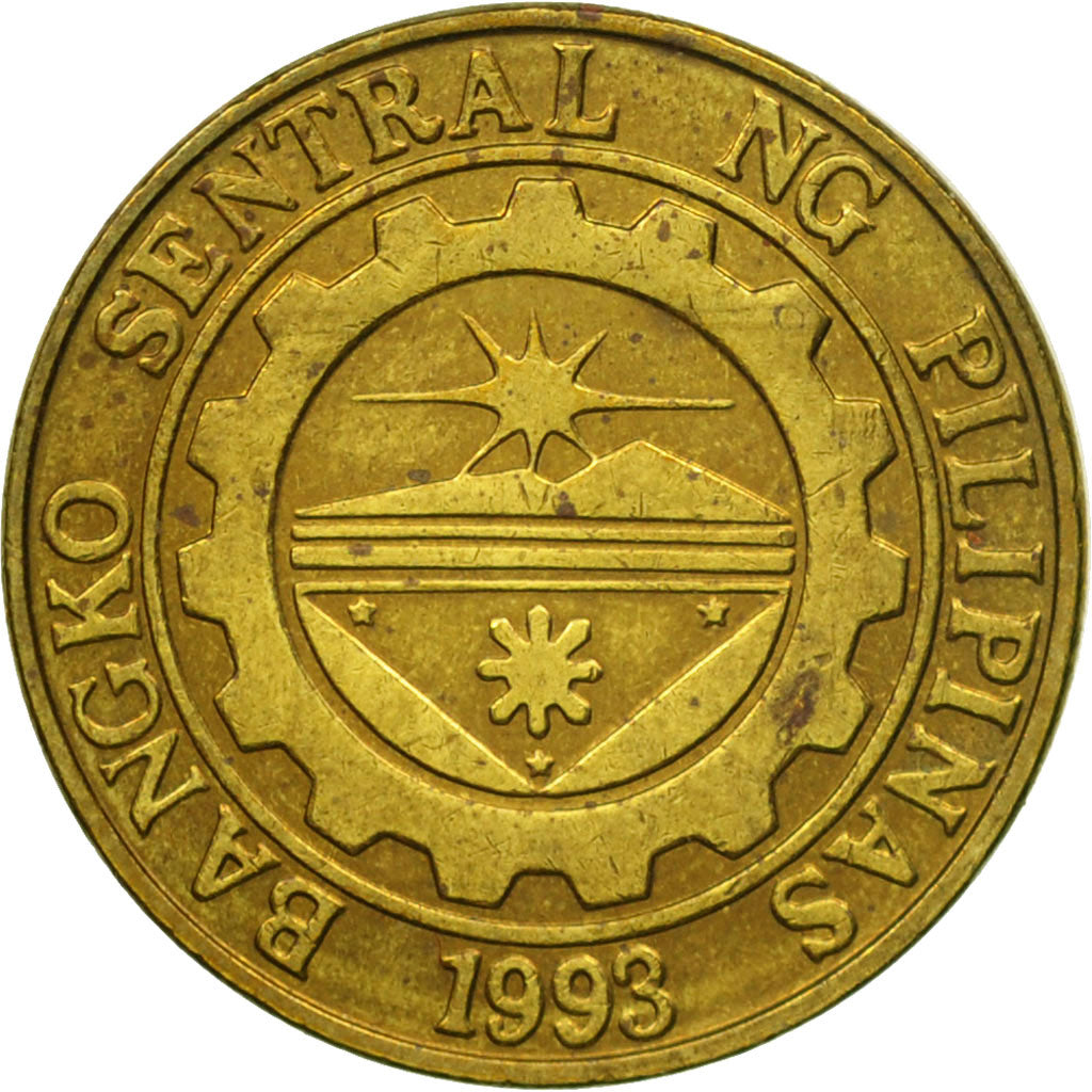 Moneda, Filipinas, 25 Sentimos, 1996, BC+, Latón, KM:271