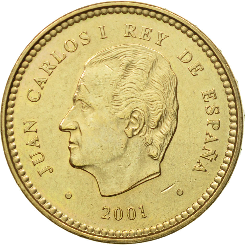 Moneta, Spagna, Juan Carlos I, 100 Pesetas, 2001, Madrid, BB, Alluminio-bronzo