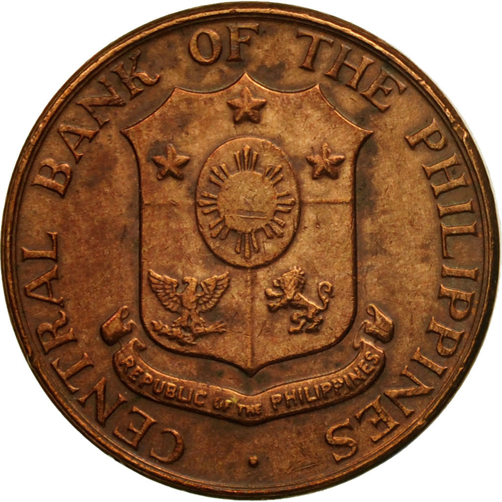 Moneda, Filipinas, Centavo, 1963, BC+, Bronce, KM:186