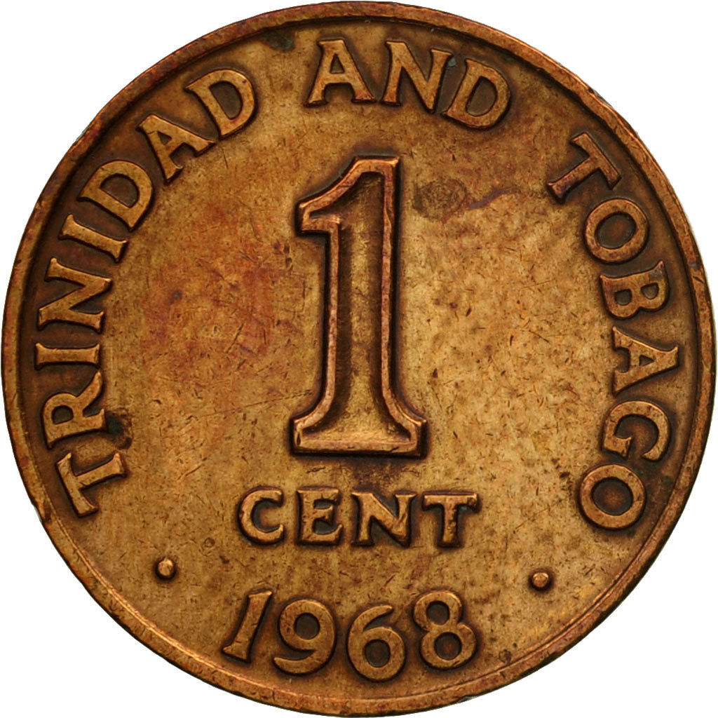 Moneta, TRINIDAD E TOBAGO, Cent, 1968, Franklin Mint, MB+, Bronzo, KM:1