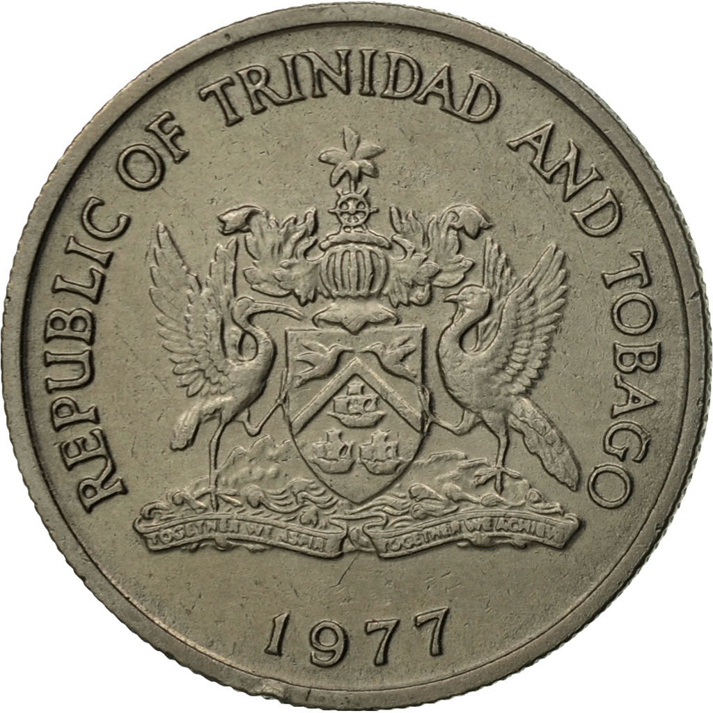 Münze, TRINIDAD & TOBAGO, 25 Cents, 1977, Franklin Mint, SS, Copper-nickel