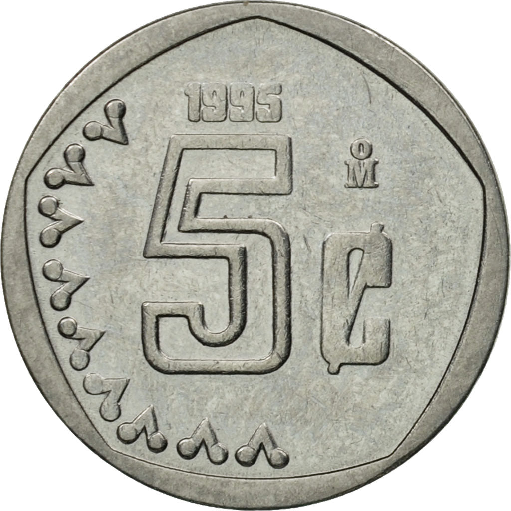 Münze, Mexiko, 5 Centavos, 1995, Mexico City, SS, Stainless Steel, KM:546