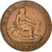 Moneta, Spagna, Provisional Government, 10 Centimos, 1870, Madrid, MB+, Rame