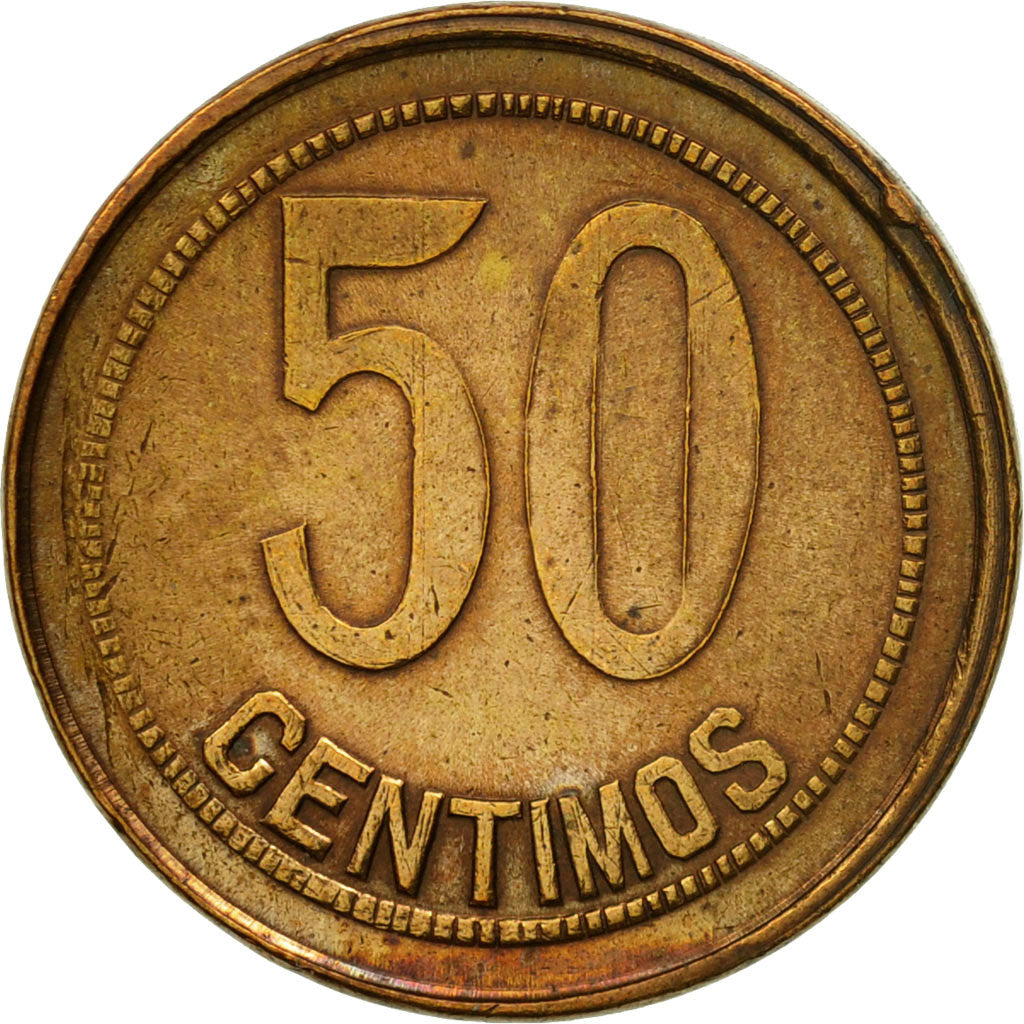Münze, Spanien, 50 Centimos, 1937, Madrid, S+, Kupfer, KM:754.1
