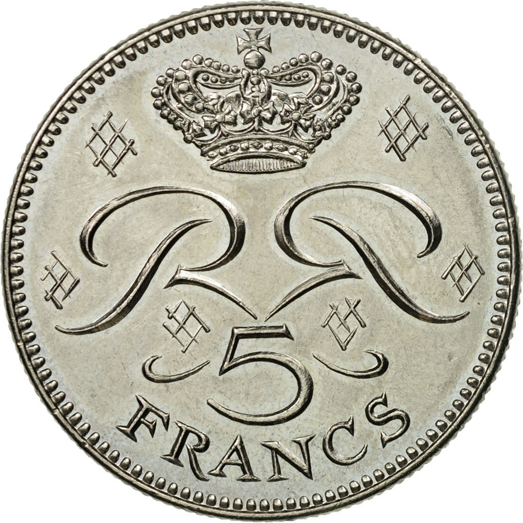Moneta, Monaco, Rainier III, 5 Francs, 1989, BB, Rame-nichel, KM:150