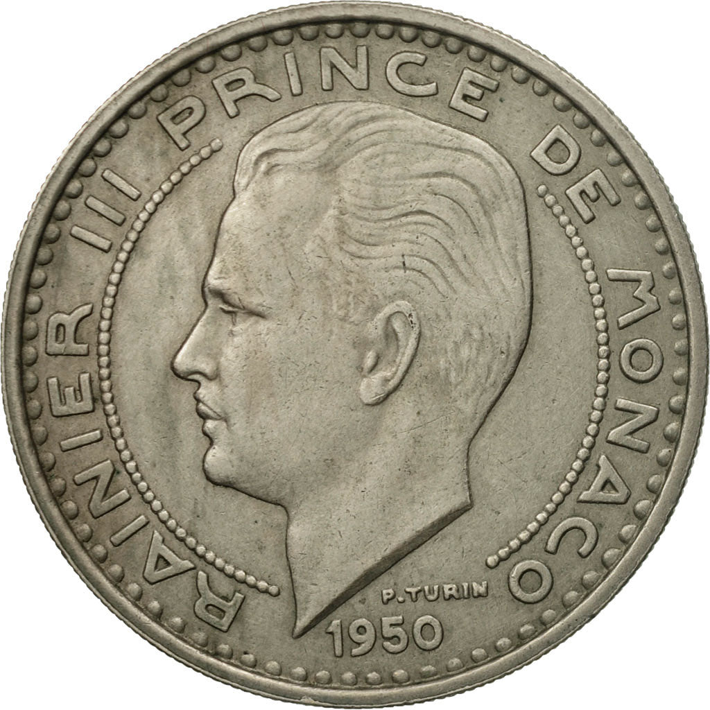 Moneta, Monaco, Rainier III, 100 Francs, Cent, 1950, MB+, Rame-nichel, KM:133
