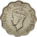 Moneda, INDIA BRITÁNICA, George VI, Anna, 1941, MBC, Cobre - níquel, KM:537