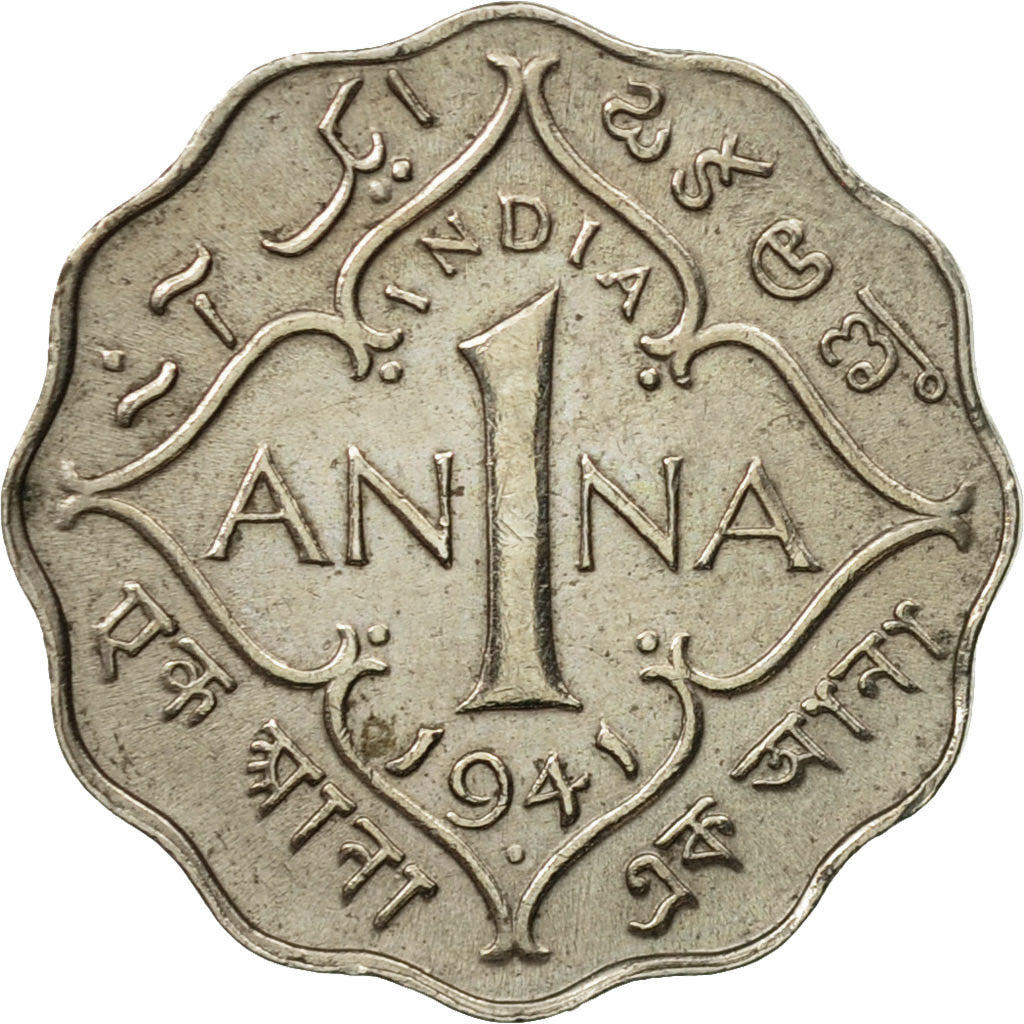 Monnaie, INDIA-BRITISH, George VI, Anna, 1941, TTB, Copper-nickel, KM:537