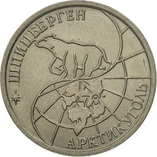 Munten, SPITSBERGEN, 25 Roubles, 1993, ZF, Copper-Nickel Clad Steel, KM:Tn6