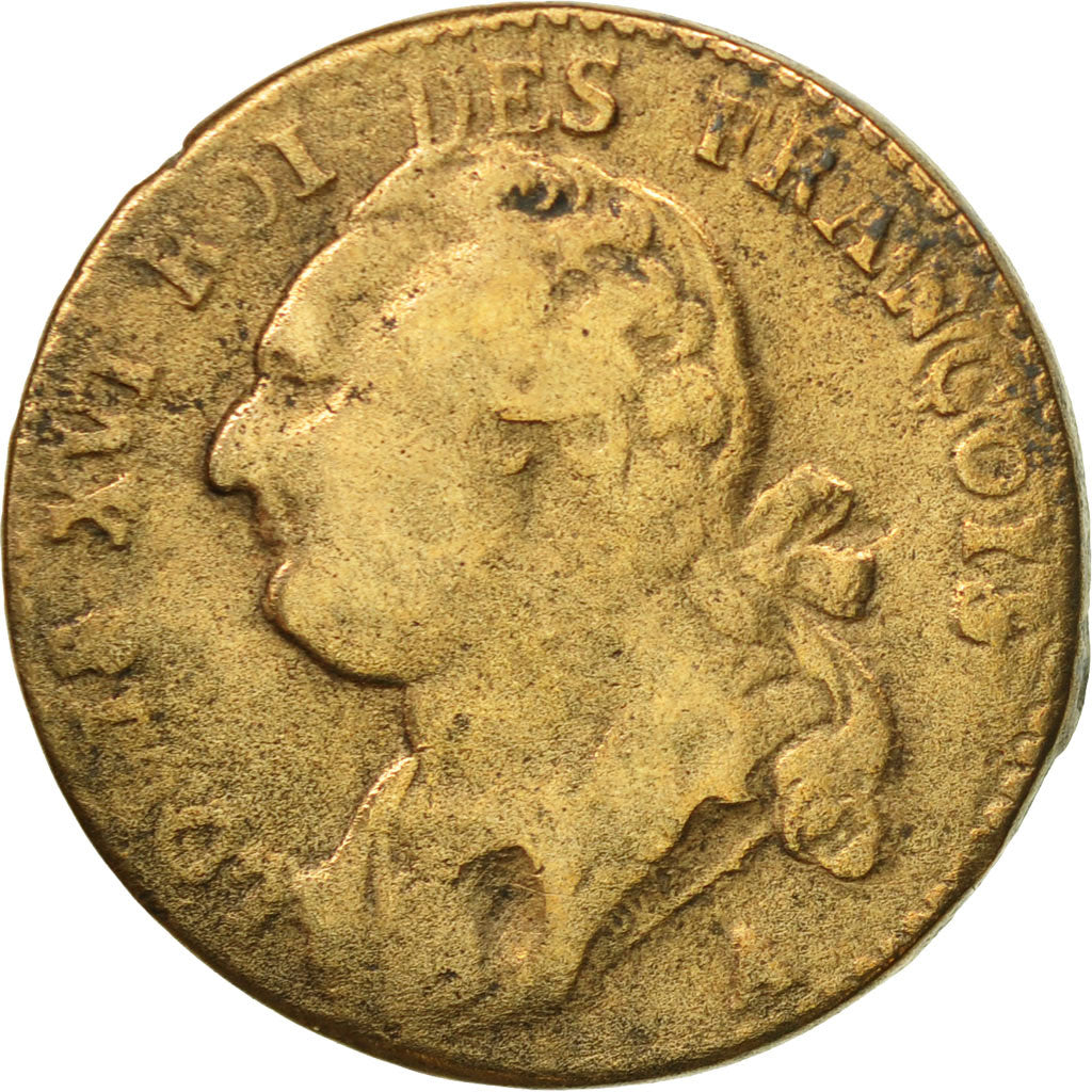 Moneta, Francia, 12 deniers françois, 12 Deniers, 1792, Paris, MB, Bronzo