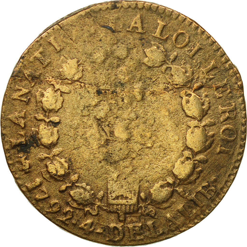 Moneta, Francia, 12 deniers françois, 12 Deniers, 1792, Paris, MB, Bronzo