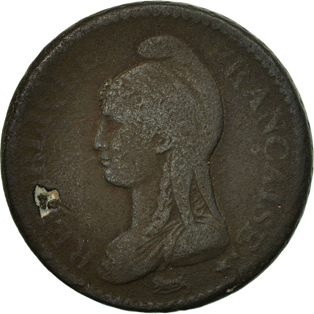 Moneta, Francja, Dupré, Decime, 1796, Lille, VF(20-25), Bronze, KM:644.11