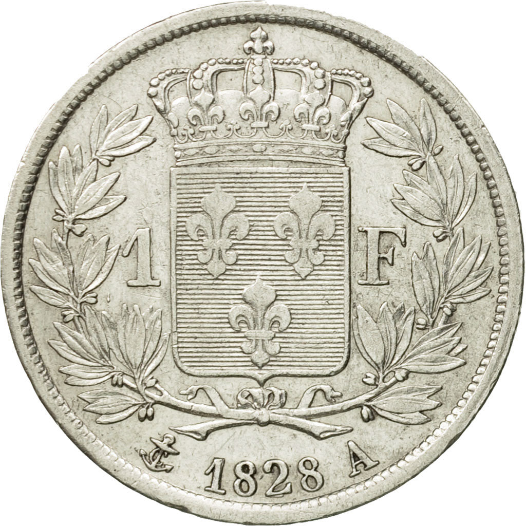 Monnaie, France, Charles X, Franc, 1828, Paris, TTB, Argent, Gadoury:450