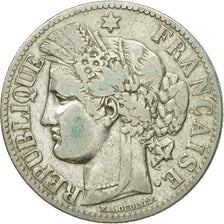 Moneda, Francia, Cérès, 2 Francs, 1881, Paris, BC+, Plata, KM:817.1