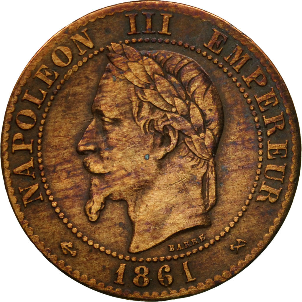 Munten, Frankrijk, Napoleon III, Napoléon III, 2 Centimes, 1861, Bordeaux, FR+