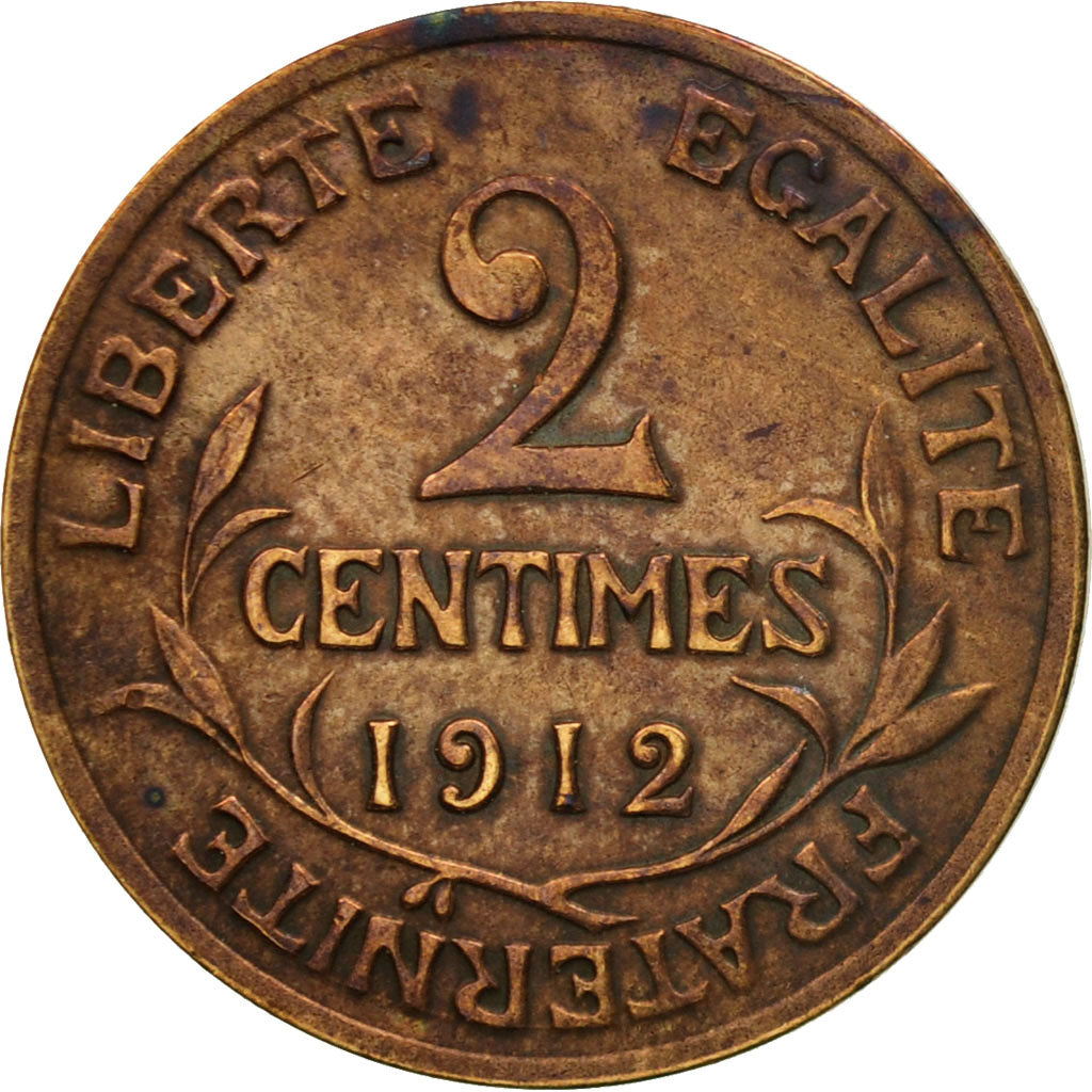 Coin, France, Dupuis, 2 Centimes, 1912, Paris, VF(20-25), Bronze, KM:841