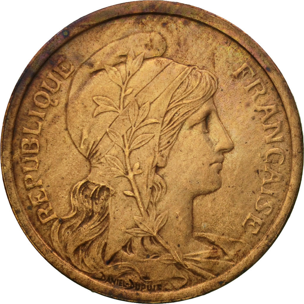 Moneda, Francia, Dupuis, 2 Centimes, 1913, Paris, BC+, Bronce, KM:841