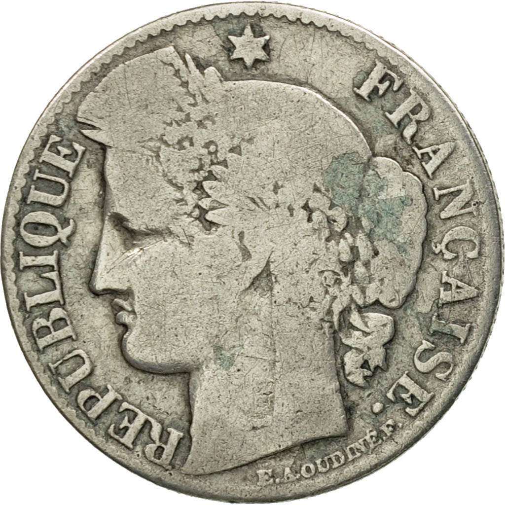 Moneda, Francia, Cérès, 50 Centimes, 1894, Paris, BC+, Plata, KM:834.1