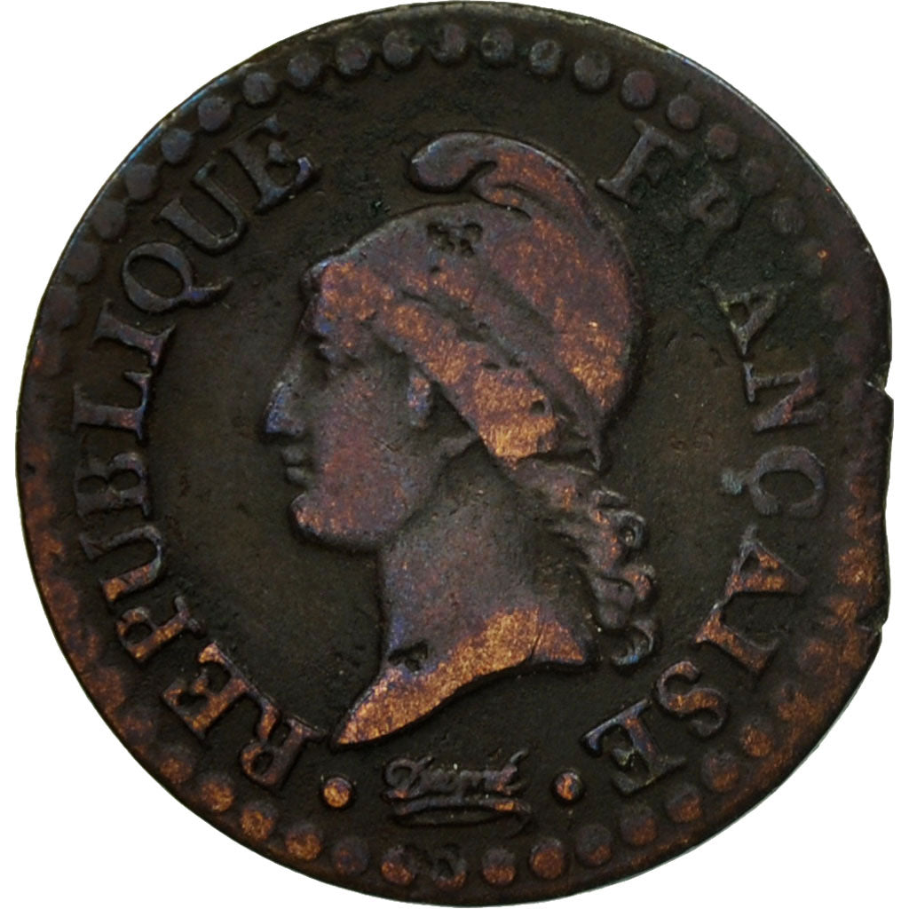 Coin, France, Dupré, Centime, AN 7, Paris, VF(20-25), Bronze, KM:646