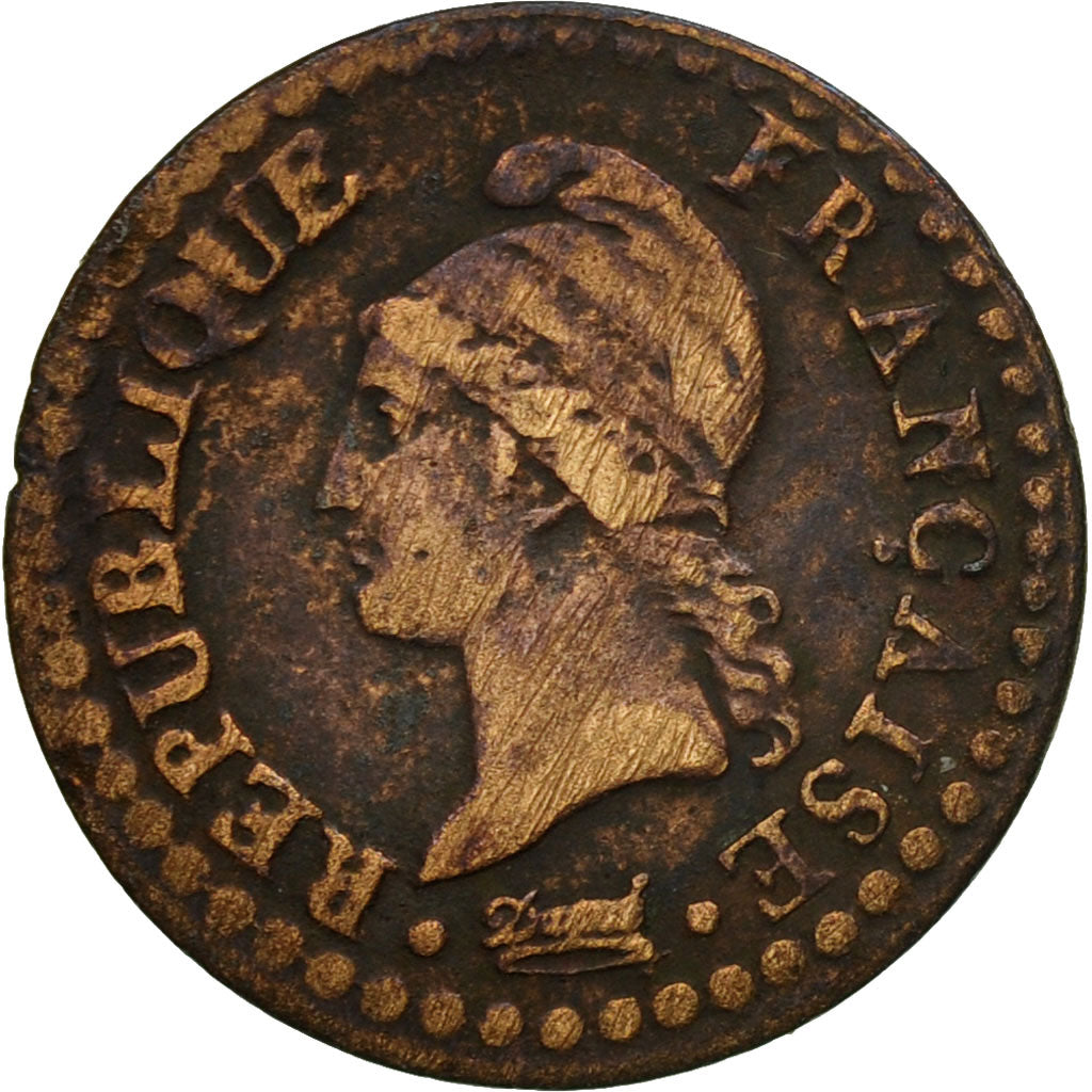 Münze, Frankreich, Dupré, Centime, AN 6, Paris, S, Bronze, KM:646, Gadoury:76