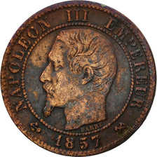 Monnaie, France, Napoleon III, Napoléon III, Centime, 1857, Rouen, TB+, Bronze