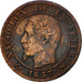 Moneda, Francia, Napoleon III, Napoléon III, Centime, 1857, Rouen, BC+, Bronce