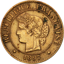 Coin, France, Cérès, Centime, 1897, Paris, VF(20-25), Bronze, KM:826.1