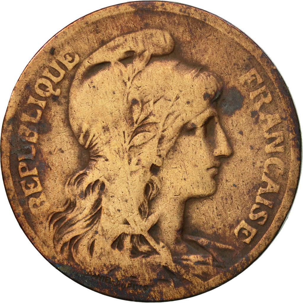 Moneda, Francia, Dupuis, 5 Centimes, 1906, Paris, BC+, Bronce, KM:842