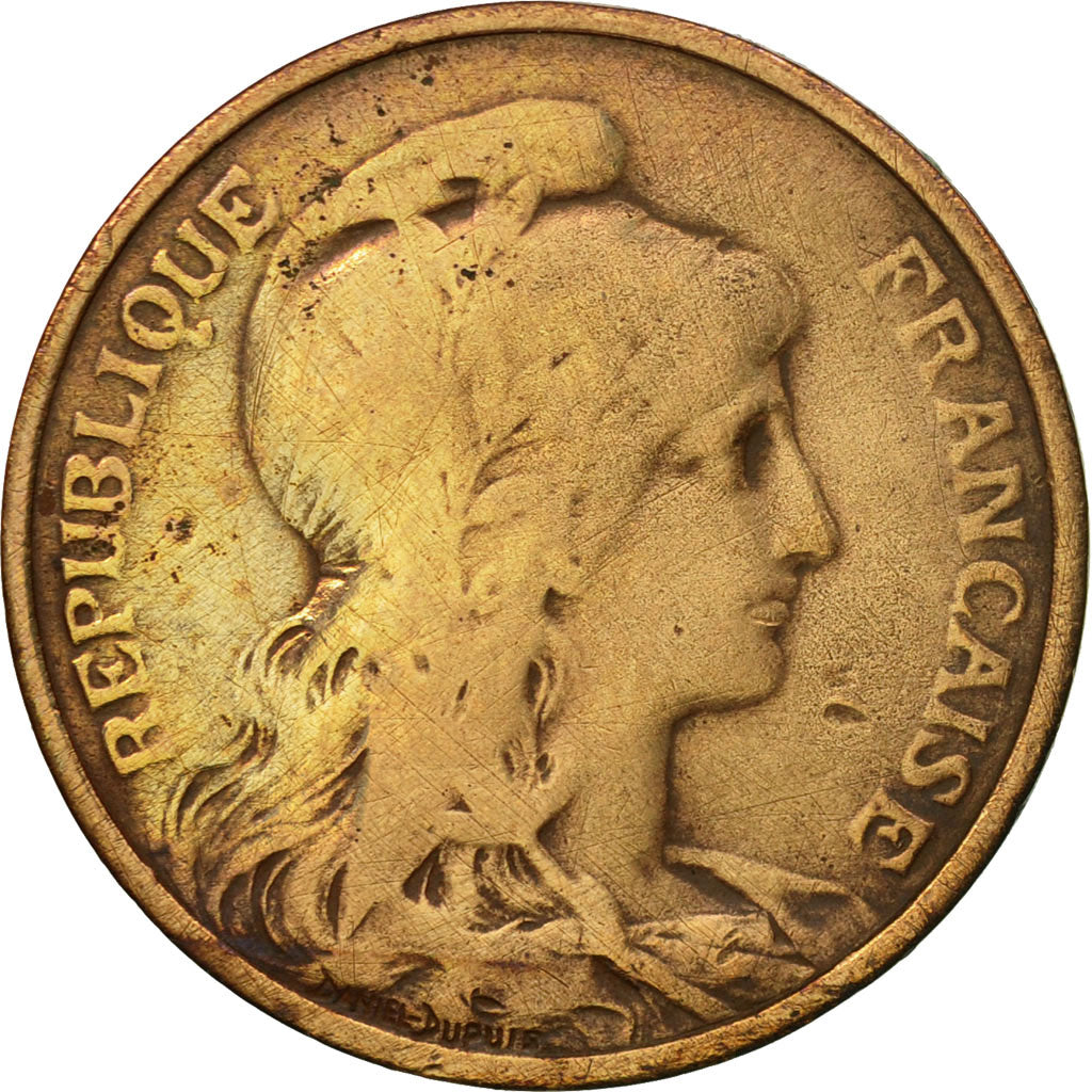 Moneda, Francia, Dupuis, 5 Centimes, 1914, Paris, BC+, Bronce, KM:842