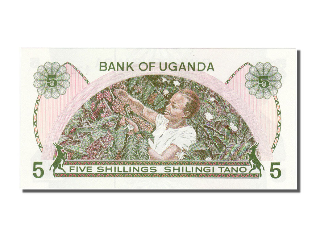 Uganda, 5 Shillings, 1982, KM #15, UNC(65-70), A5715738