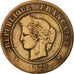 Moneta, Francia, Cérès, 5 Centimes, 1879, Paris, MB, Bronzo, KM:821.1