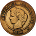 Münze, Frankreich, Cérès, 5 Centimes, 1896, Paris, S+, Bronze, KM:821.1