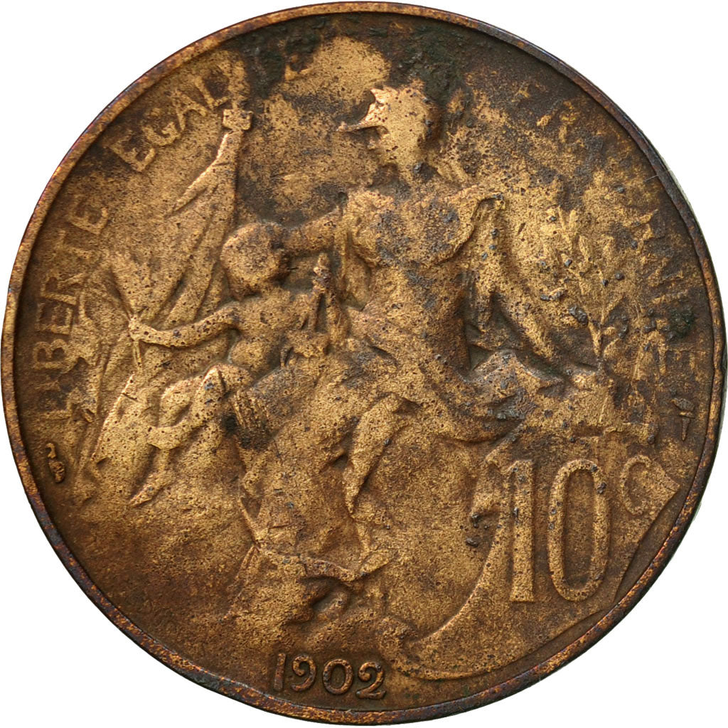 Coin, France, Dupuis, 10 Centimes, 1902, Paris, VF(20-25), Bronze, KM:843