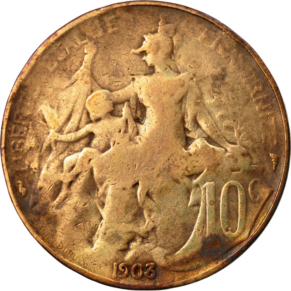 Monnaie, France, Dupuis, 10 Centimes, 1903, Paris, TB, Bronze, Gadoury:277