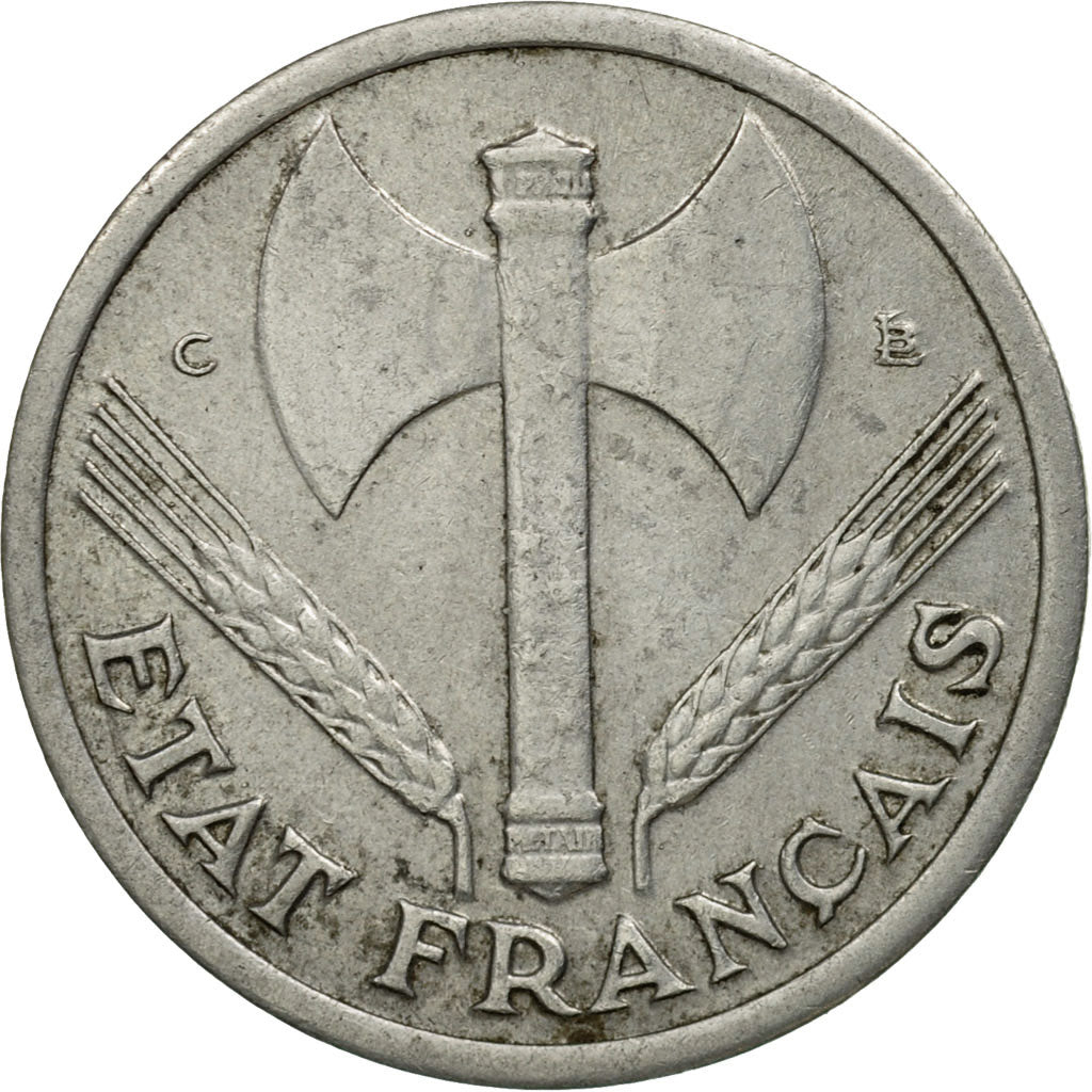 Moneda, Francia, Morlon, Franc, 1944, Castelsarrasin, BC+, Aluminio, KM:885a.3
