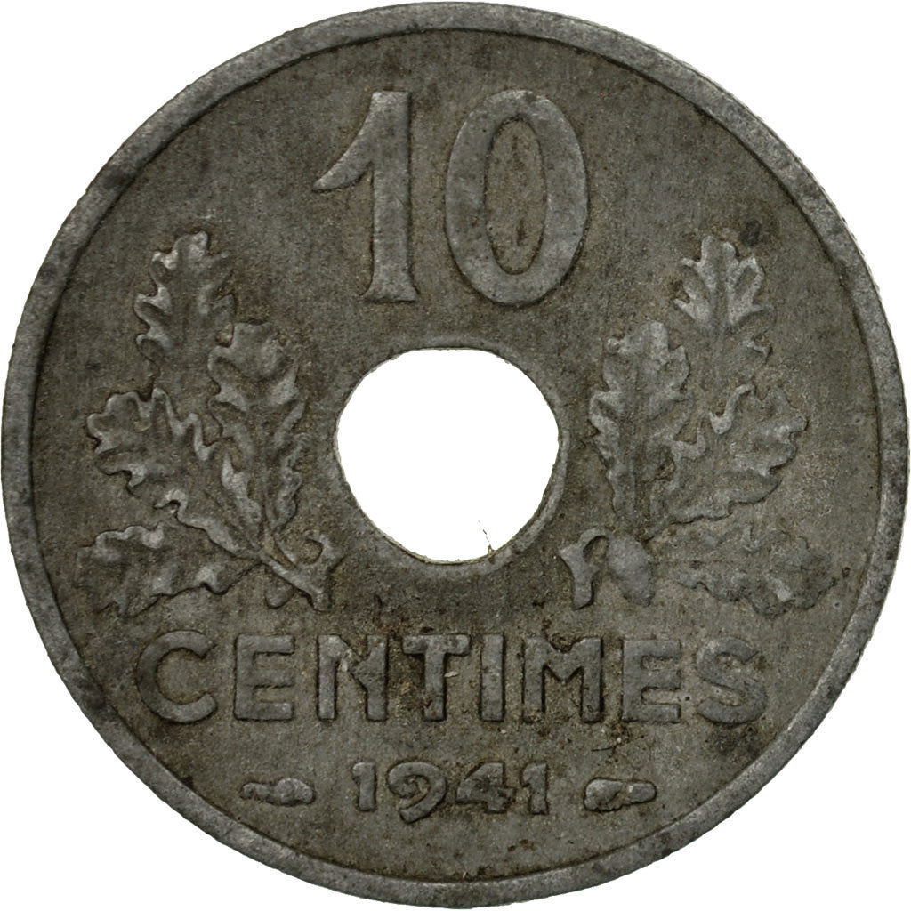 Munten, Frankrijk, État français, 10 Centimes, 1941, Paris, FR, Zinc