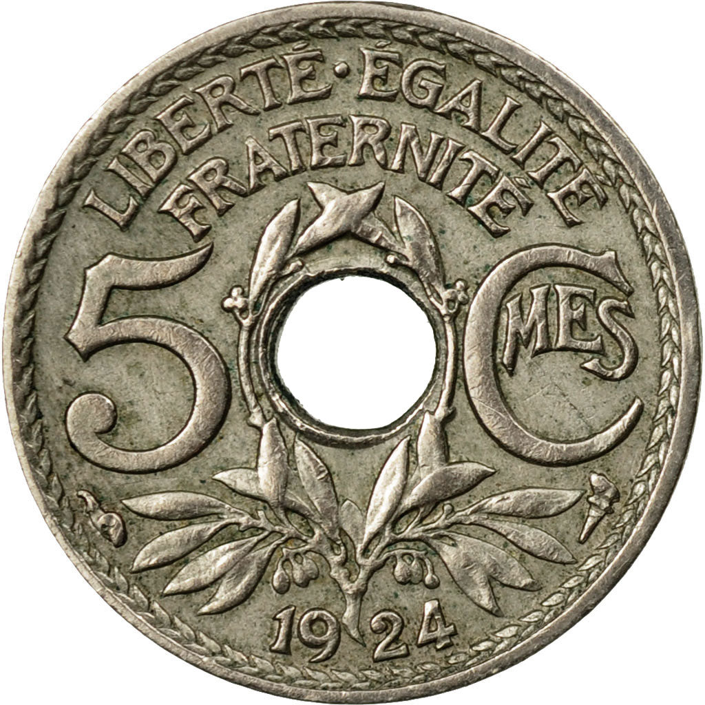 Coin, France, Lindauer, 5 Centimes, 1924, Paris, VF(30-35), Copper-nickel